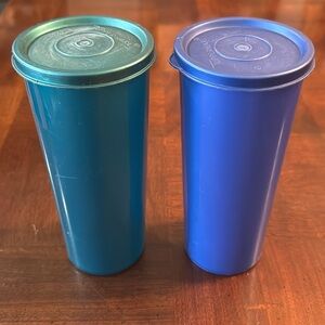 15 oz. Tupperware Jewel Tone Tumblers with lids Glasses